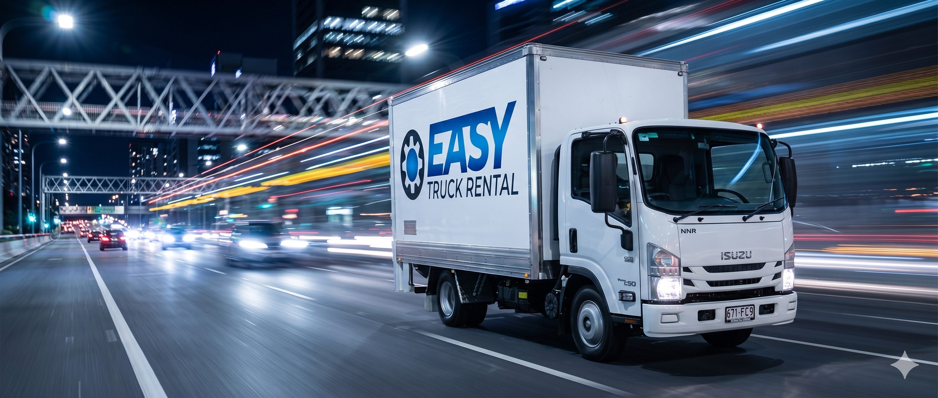 Easy Truck Rental Pantech 3T truck on the road