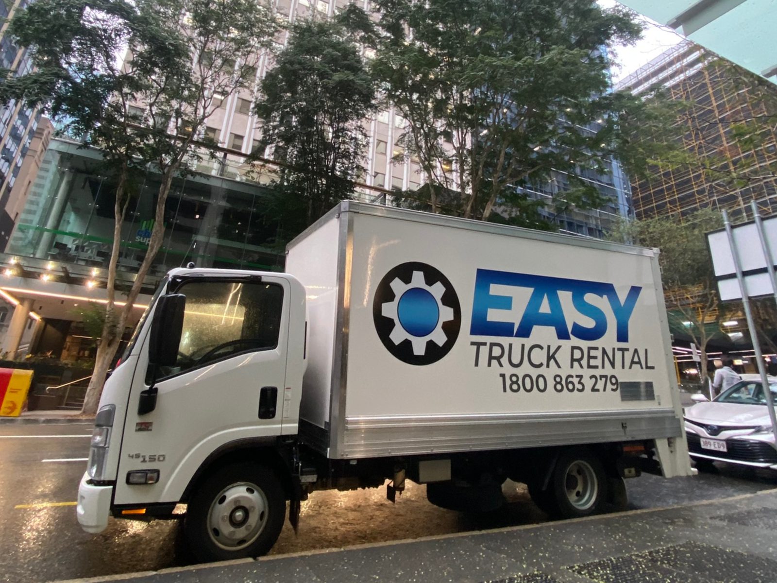 Easy Truck Rental truck in the Brisbane CBD